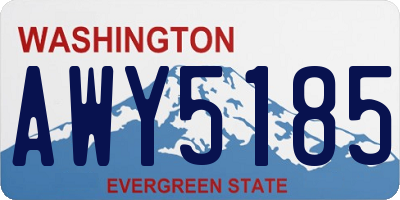 WA license plate AWY5185