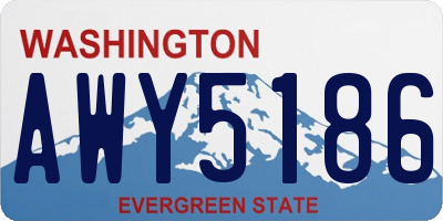 WA license plate AWY5186