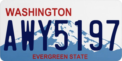 WA license plate AWY5197