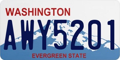 WA license plate AWY5201