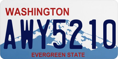WA license plate AWY5210