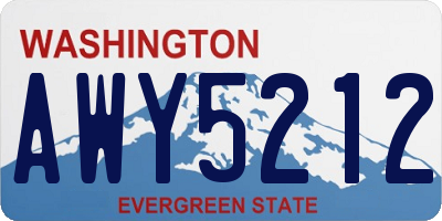 WA license plate AWY5212
