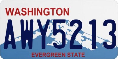 WA license plate AWY5213