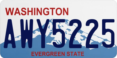WA license plate AWY5225