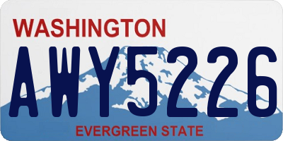 WA license plate AWY5226