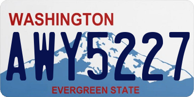 WA license plate AWY5227