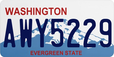 WA license plate AWY5229