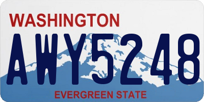 WA license plate AWY5248