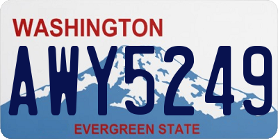 WA license plate AWY5249