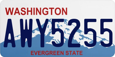 WA license plate AWY5255