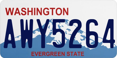 WA license plate AWY5264