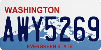 WA license plate AWY5269