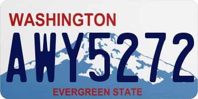 WA license plate AWY5272