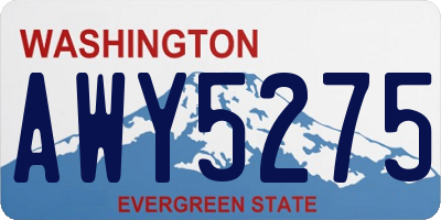 WA license plate AWY5275