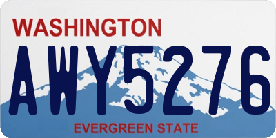 WA license plate AWY5276