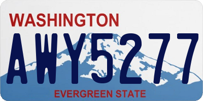 WA license plate AWY5277