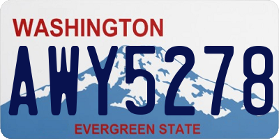 WA license plate AWY5278