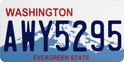 WA license plate AWY5295