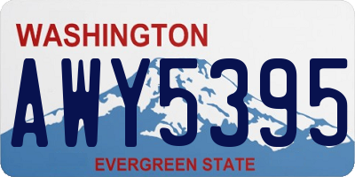 WA license plate AWY5395