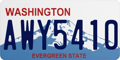 WA license plate AWY5410