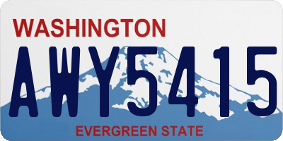 WA license plate AWY5415