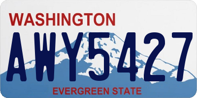 WA license plate AWY5427
