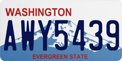 WA license plate AWY5439