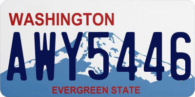 WA license plate AWY5446