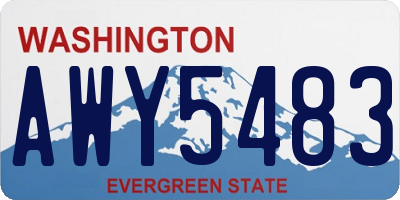 WA license plate AWY5483