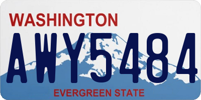 WA license plate AWY5484