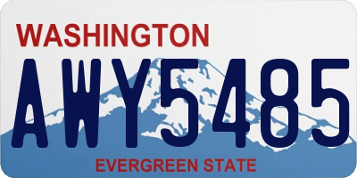 WA license plate AWY5485