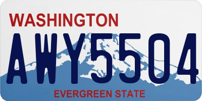 WA license plate AWY5504