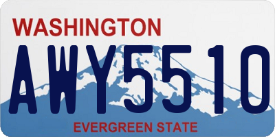 WA license plate AWY5510