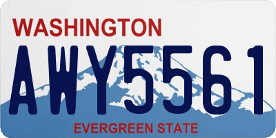 WA license plate AWY5561