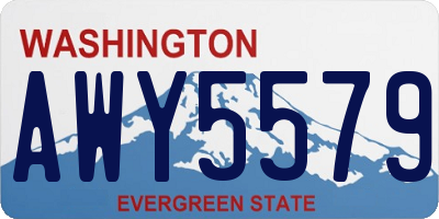 WA license plate AWY5579