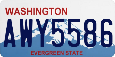WA license plate AWY5586