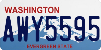 WA license plate AWY5595