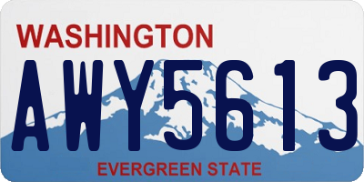 WA license plate AWY5613