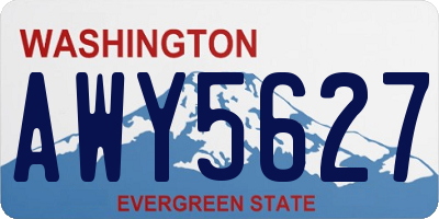 WA license plate AWY5627