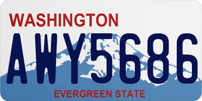 WA license plate AWY5686