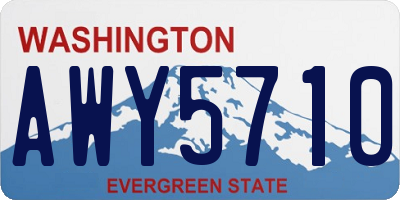 WA license plate AWY5710