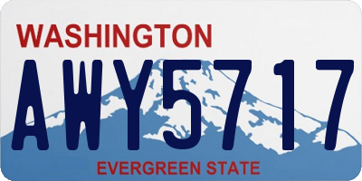 WA license plate AWY5717