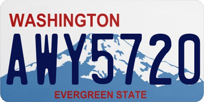 WA license plate AWY5720