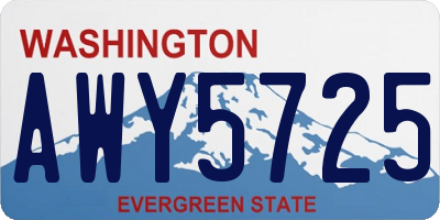 WA license plate AWY5725