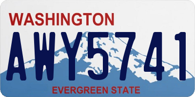 WA license plate AWY5741