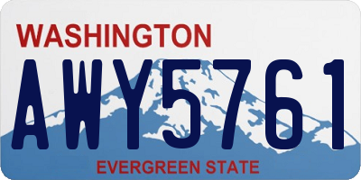WA license plate AWY5761