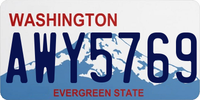 WA license plate AWY5769