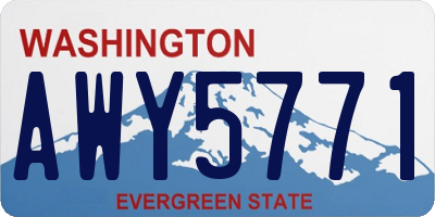 WA license plate AWY5771