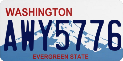WA license plate AWY5776
