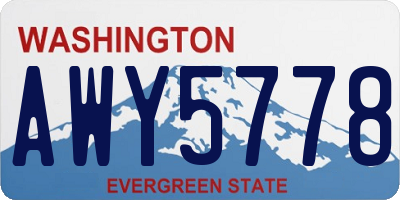 WA license plate AWY5778